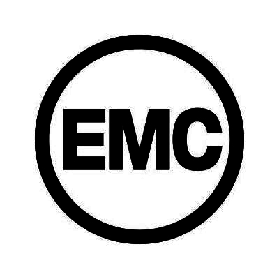 Logo standar internasional EMC (Electromagnetic Compability) sebagai standar perangkat elektronik