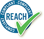 Logo standar internasional REACH (Registration, Evaluation, Authorization and Restriction of Chemicals) sebagai standar perangkat elektronik