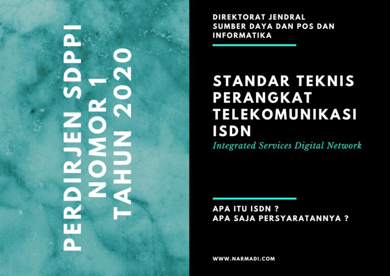 Perdirjen SDPPI No 1 Tahun 2020 mengatur standar teknis perangkat telekomunikasi ISDN