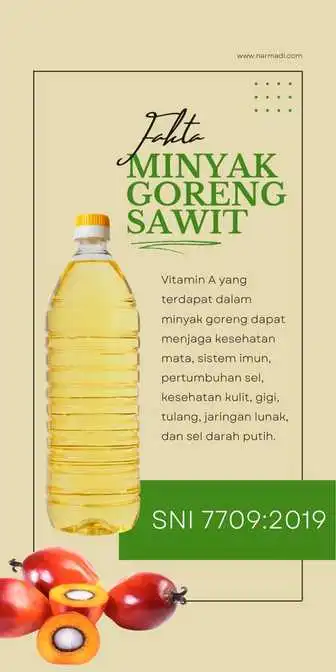 Kandungan minyak goreng sawit sesuai dengan SNI wajib pada SNI 7709 adalah yang mengandung minimal vitamin A yang bermanfaat bagi kesehatan dan tubuh