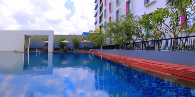 hotel dengan kolam renang di palembang