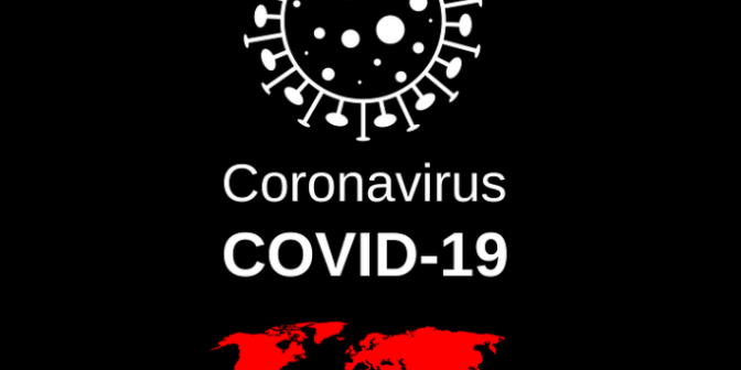 menggambar poster virus corona