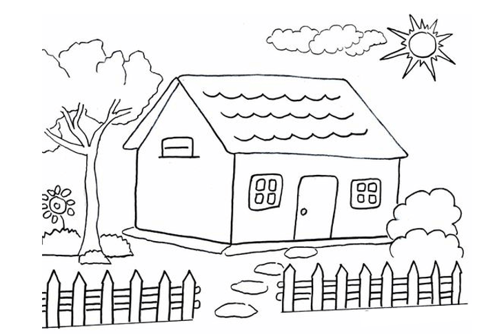 Download 5 Sketsa  Gambar  Mewarnai Rumah  Begini Cara Buatnya