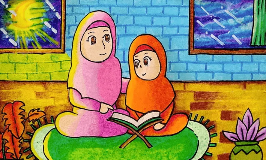 Mewarnai dan menggambar Tema Ramadhan
