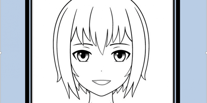 gambar sketsa wajah anime