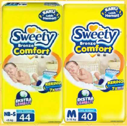Diapers bayi Sweety Bronze Comfort