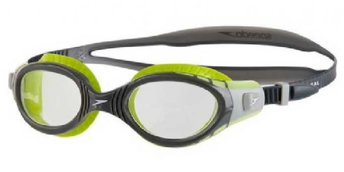 kacamata renang merk speedo - Futura Biofuse Flexiseal Lime Clear