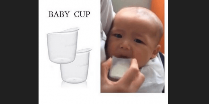 Cup feeder untuk bayi baru lahir