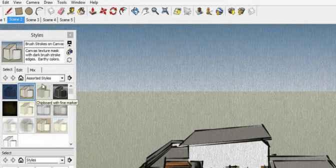 Aplikasi desain rumah di laptop