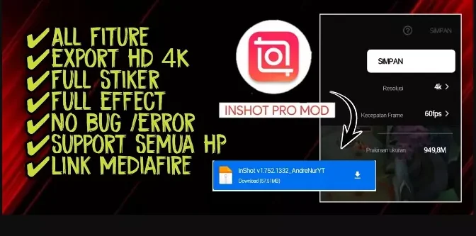 Download InShot Pro Mod apk full efek