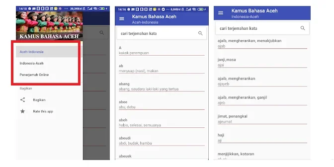 Kamus bahasa Aceh online - translate bahasa aceh