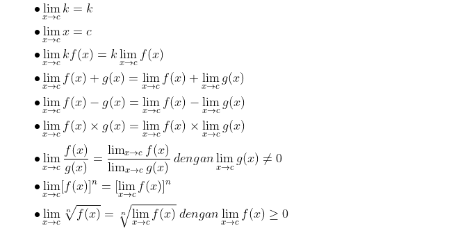 contoh soal limit fungsi aljabar