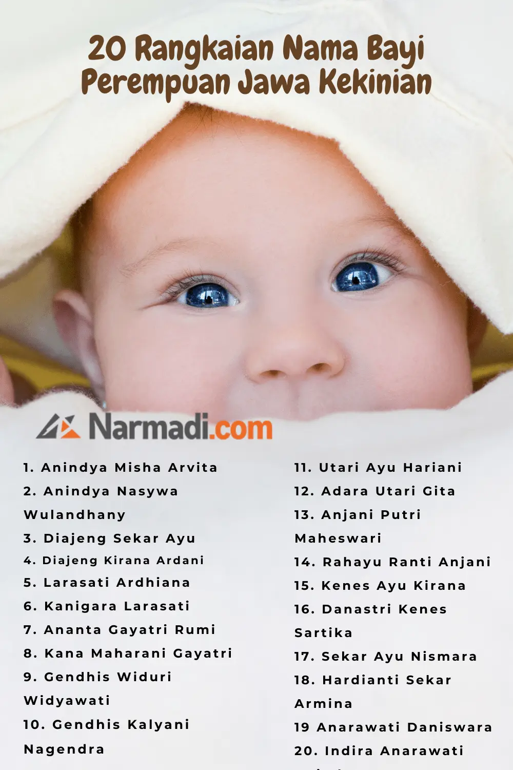 20 Rangkaian Nama Bayi Perempuan Jawa yang Bagus dan Modern