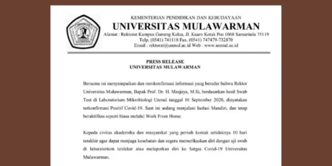 Contoh press release kegiatan kampus