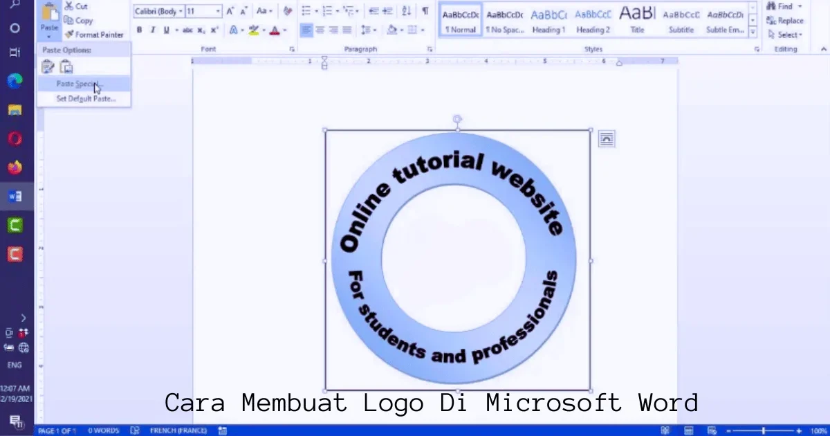 Cara Membuat Logo di Microsoft Word