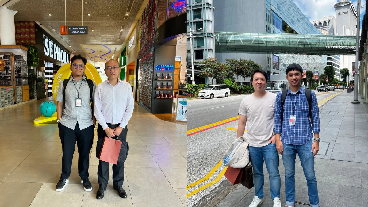 Hasa and Anto with Singapore Local Type Approval Agency