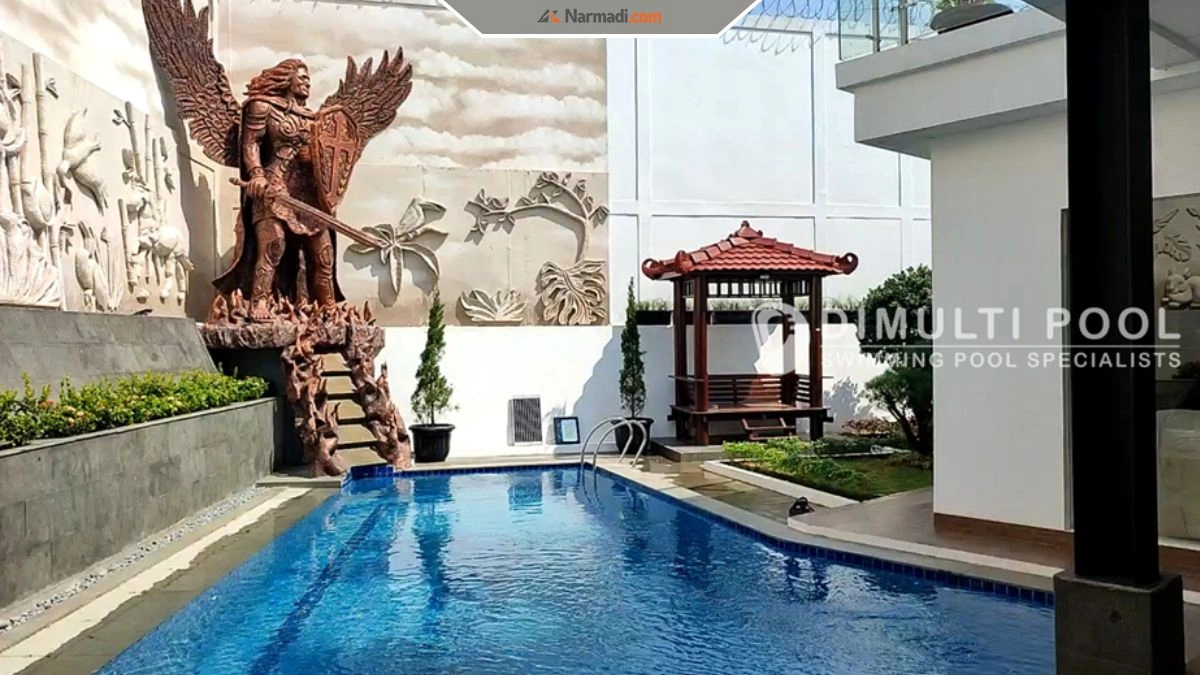 Finishing Touch of Making Semi Overflow Swimming Pool