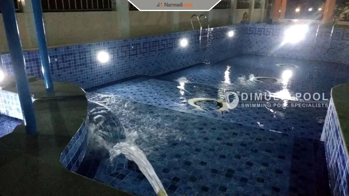 Filling The Swimming Pool With Water