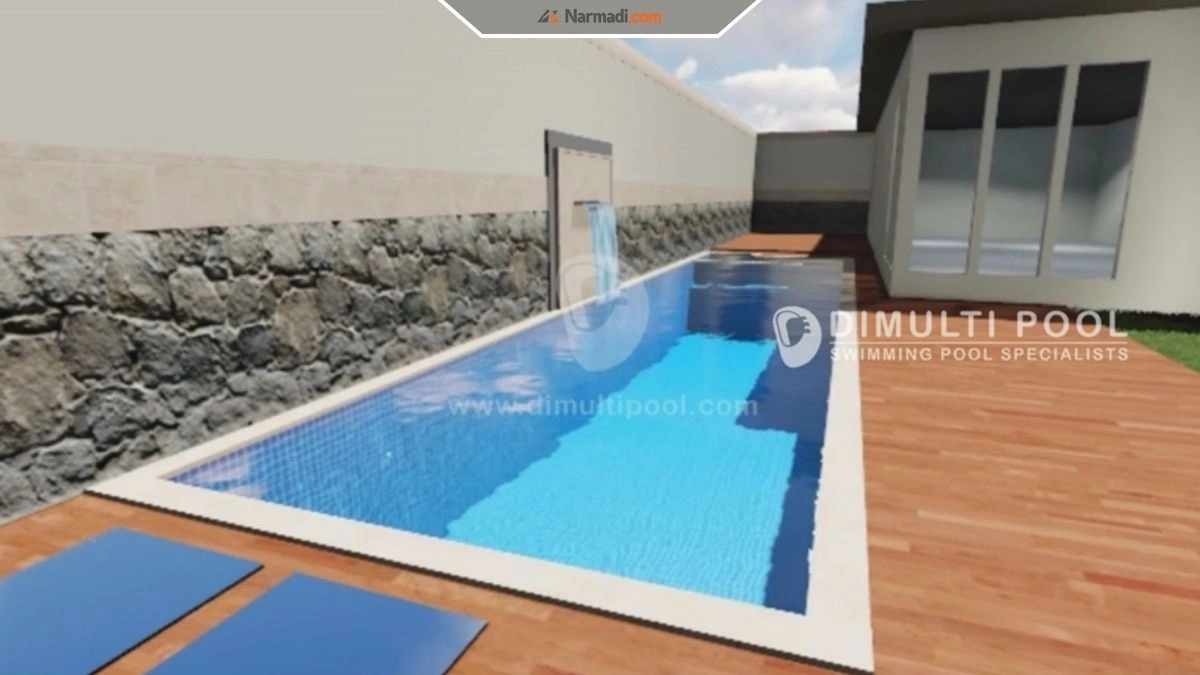 Minimalist Semi Overflow Swimming Pool Design