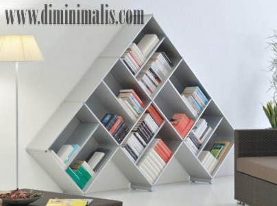 desain rak buku, rak buku dinding untuk dekorasi ruang tamu - narmadi.com/properti