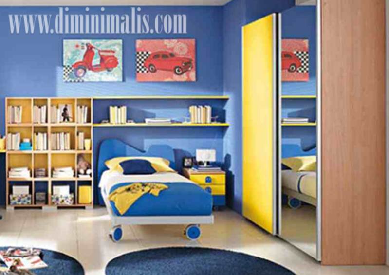 Menyiasati kamar tidur sempit, warna dinding kontras, perpaduan warna cat tembok dan kusen, warna cat ruang tamu 2 warna