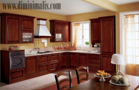 desain dapur klasik, desain dapur klasik minimalis, gambar kitchen set