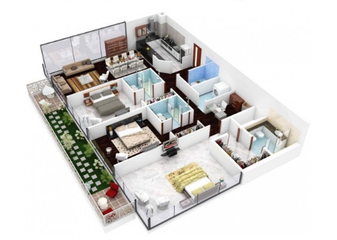 Contoh Desain dan Perhitungan Biaya Rumah Minimalis 3 Kamar Tidur 1 lantai kurang dari 100 juta 1
