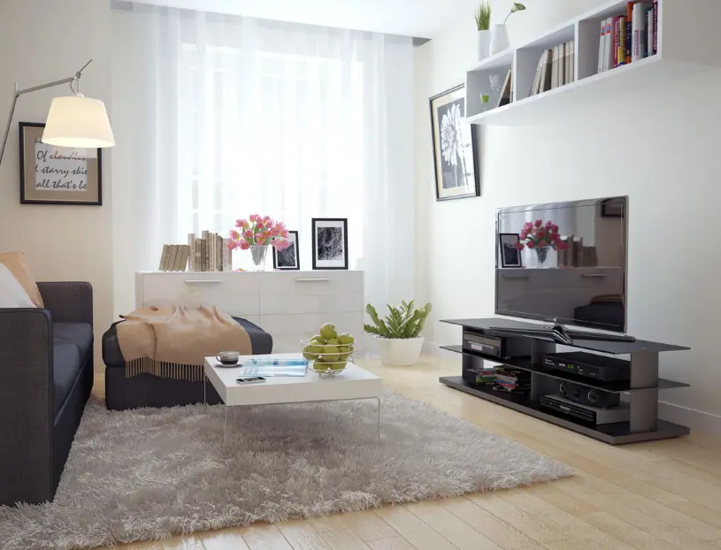 desain interior minimalis di ruang keluarga