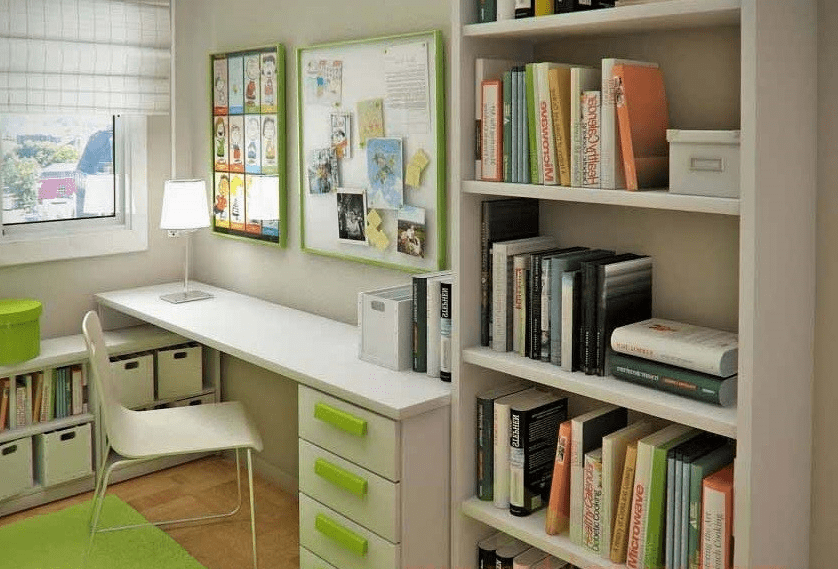 5 Ide Rak Buku dan Meja Belajar di Apartemen yang Bagus