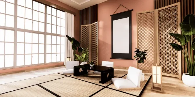 desain ruang tamu minimalis lesehan gaya jepang