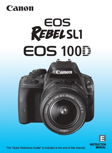 Canon EOS Rebel SL1 Manual