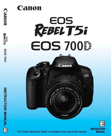 Canon EOS Rebel T5i Manual