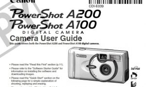 Canon PowerShot A100 Manual User Guide