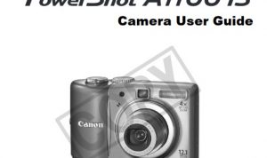 Canon PowerShot A1100 IS Manual User Guide