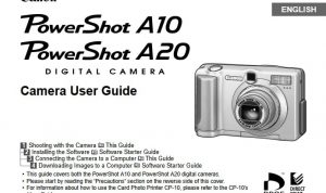 Canon PowerShot A20 Manual User Guide
