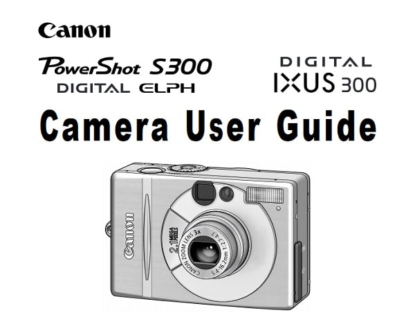 Canon PowerShot S300 Manual User Guide