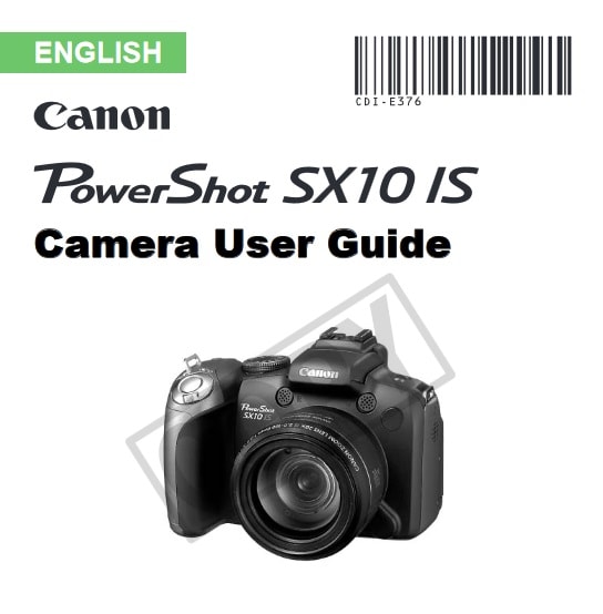 Canon PowerShot SX10 IS Manual User Guide