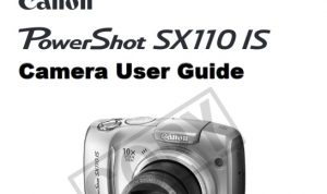 Canon PowerShot SX110 IS Manual User Guide