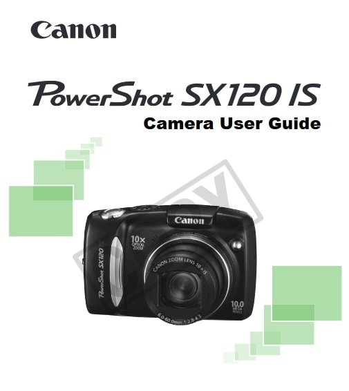 Canon PowerShot SX120 IS Manual User Guide
