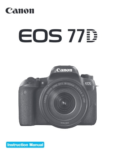 Canon EOS 77D Manual