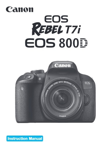 Canon 800D Manual User Guide