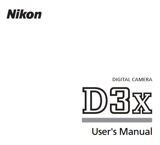 Nikon D3X Manual