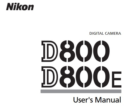Nikon D800 Manual