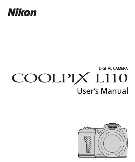 Nikon Coolpix L110 Manual, Camera Owner User Guide and Instructions
