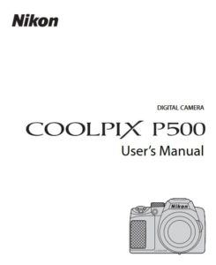 Nikon Coolpix P500 Manual, Camera Owner User Guide and Instructions