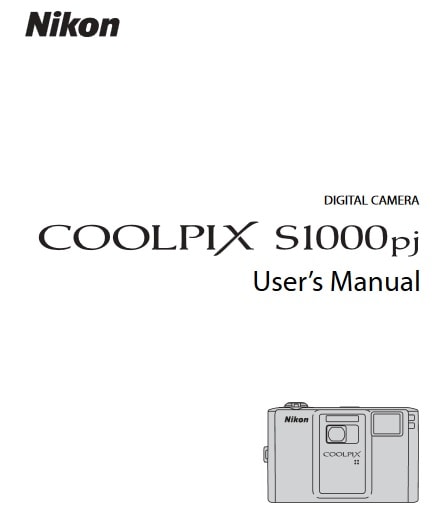 Nikon Coolpix S1000pj Manual