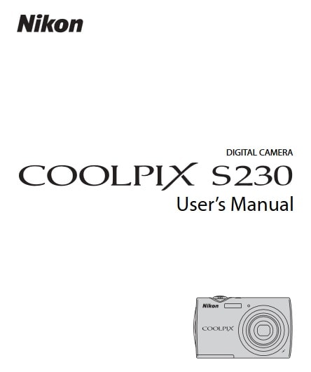 Nikon Coolpix S230 Manual