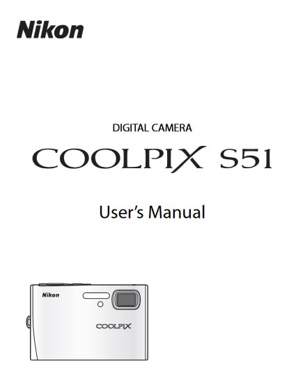 Nikon Coolpix S51 Manual