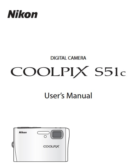 Nikon Coolpix S51c Manual