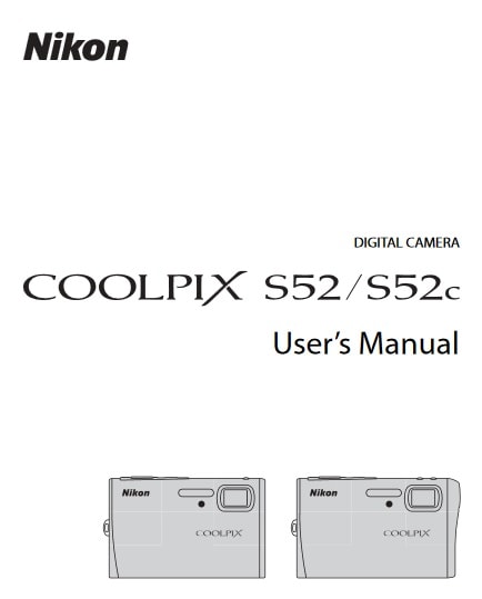 Nikon Coolpix S52c Manual